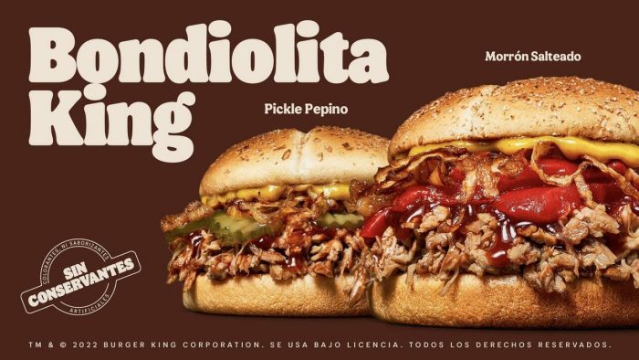 Cadena de comida rápida anuncia el regreso de la Bondiolita King